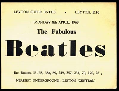 The Beatles - April 8, 1963 Ticket