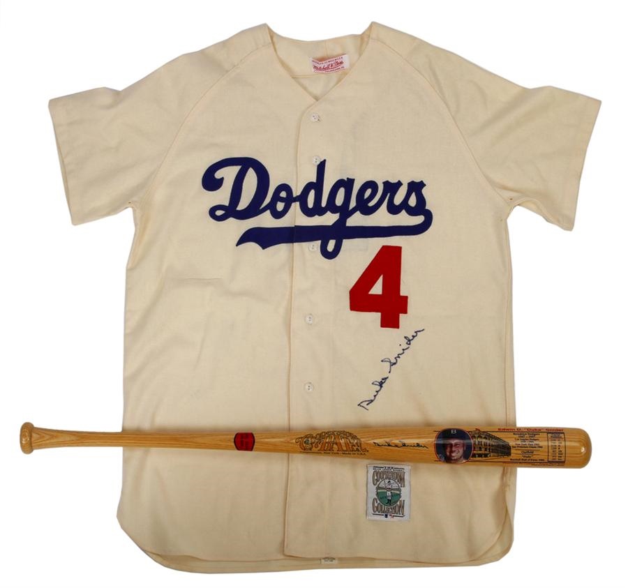 The Sal LaRocca Collection - Duke Snider Signed Jeresy and Bat
