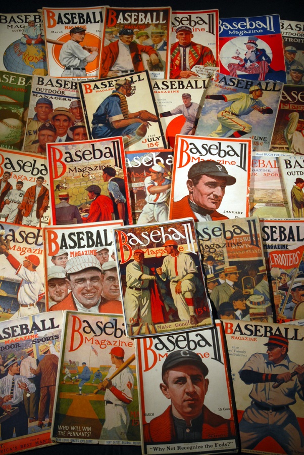 Baseball Memorabilia - Baseball Magazine Run from 1908-1965 (Approx. 550 issues)
