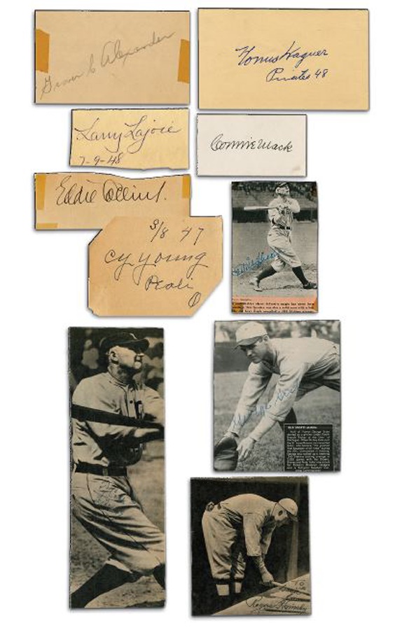 Baseball Autographs - 1939 Hall Of Fame Inductees Signatures (10)