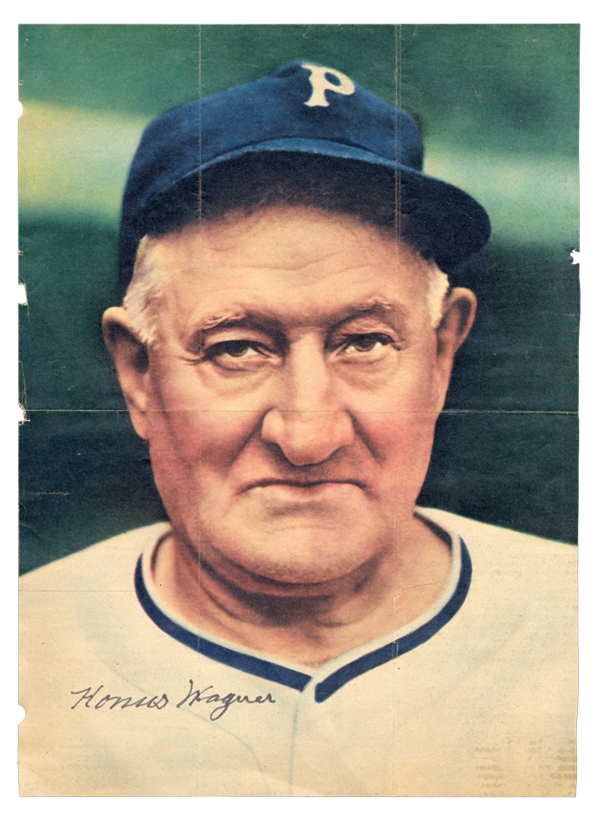 Baseball Autographs - Honus Wagner Signed Magazine Photo
