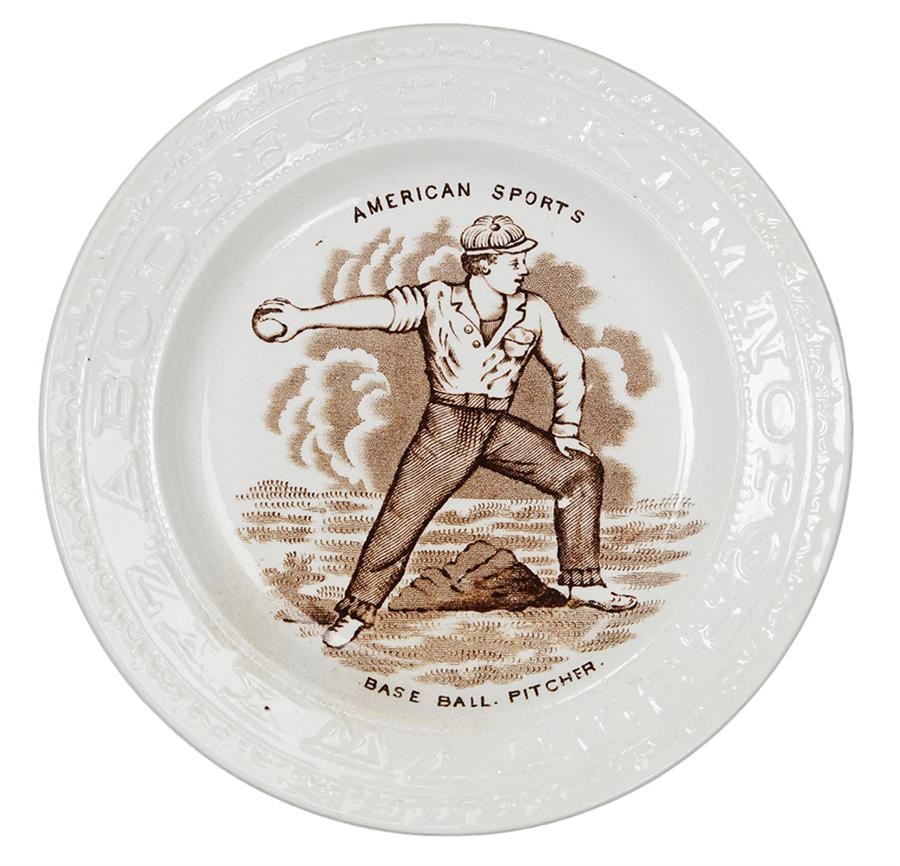 19th Century Baseball - 1860s Baseball ABC Plate