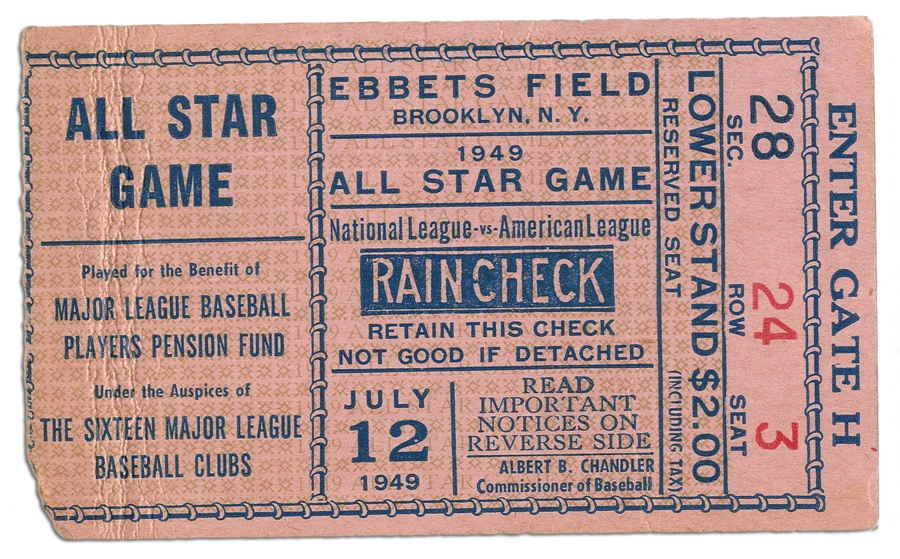 - 1949 All Star Game Collection with Rare Press Guide