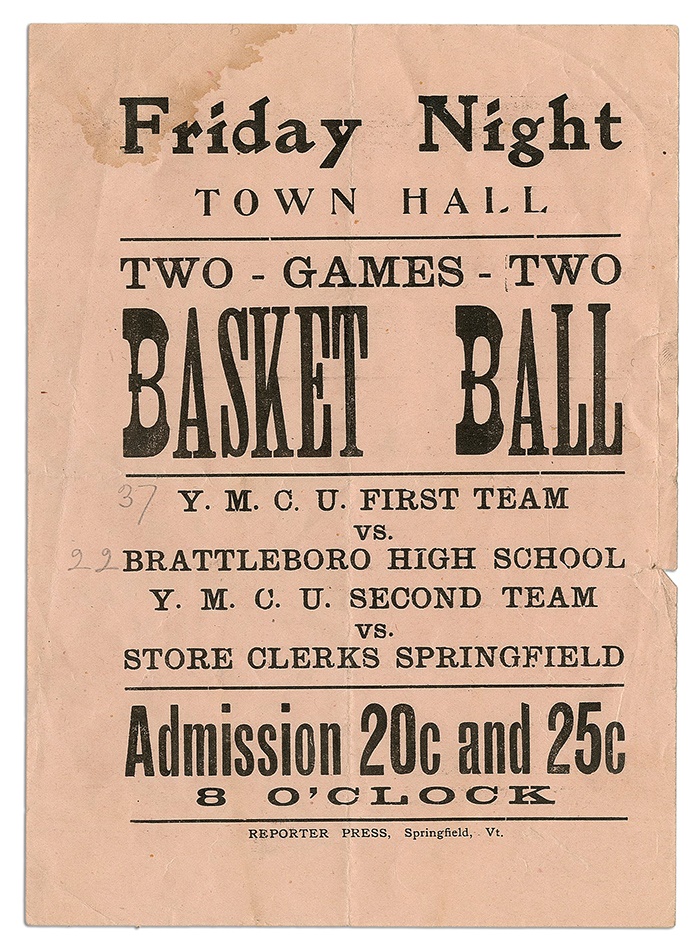 - Turn of the Century UMCU "Basket Ball" Broadside