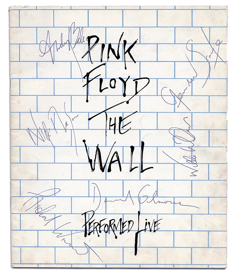 - Pink Floyd The Wall "Performed Live" Vintage Signed Program