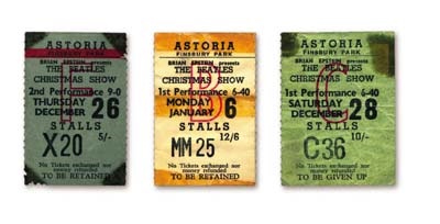 The Beatles - "Christmas Show" Ticket Stubs (3)