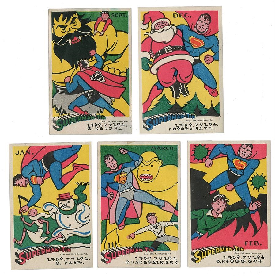 - 1948 Superan-Tim Rare Trading Cards (5)