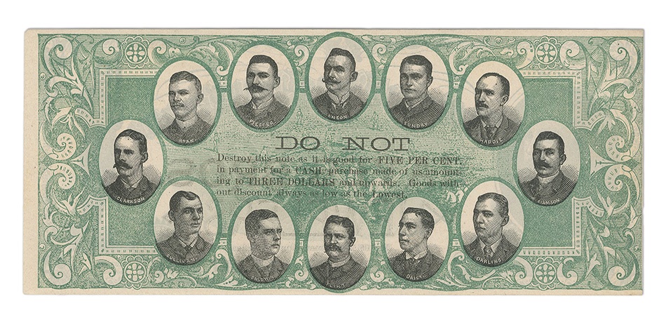Sports and Non Sports Cards - 1887 Chicago White Sox Currency