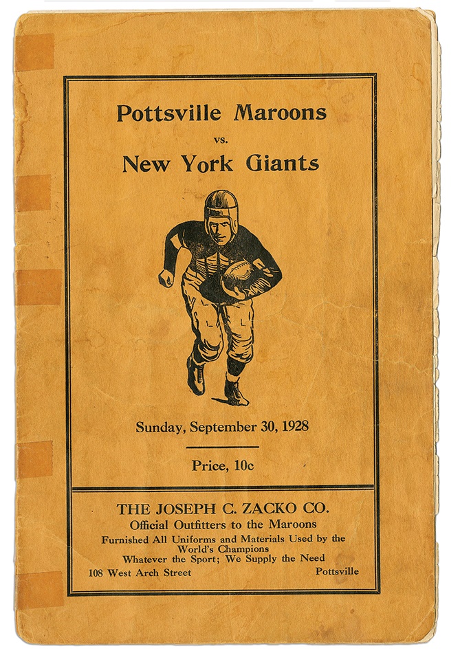 - 1920s Pottsville Maroons Program and Photos (3)