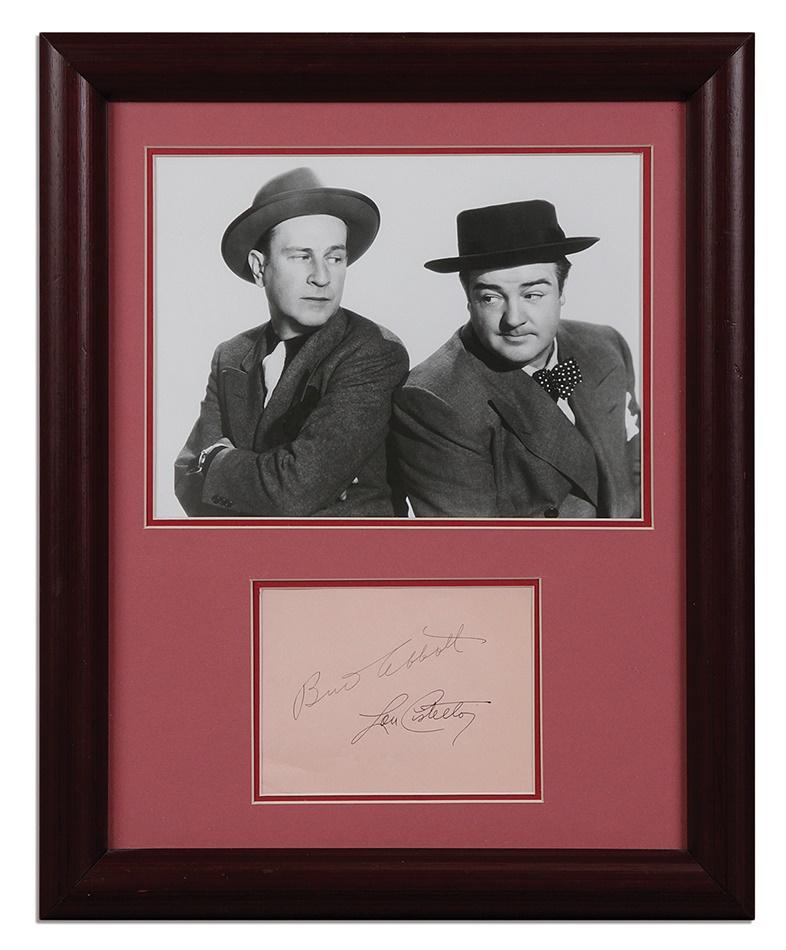 The Paul Hill Collection - Abbott and Costello Signed Album Page