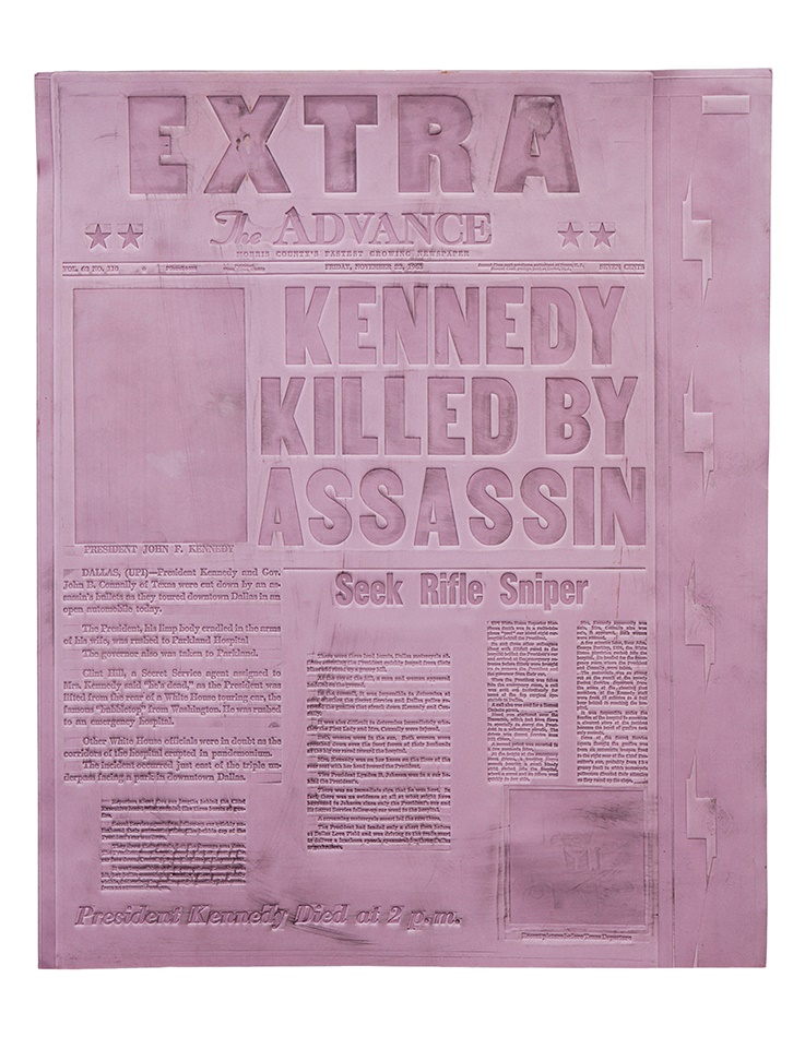 JFK Assassination Original Newspaper Printing Matte