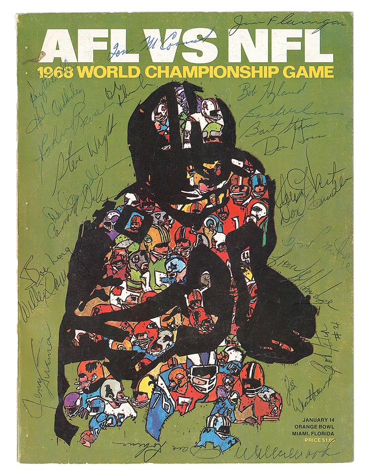 - 1968 Autographed Super Bowl II Program from the Collection of Green Bay Packer Steve Wright