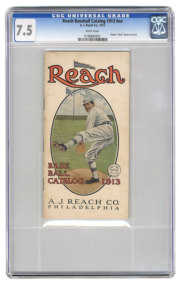Baseball Memorabilia - 1913 A. J. Reach Sporting Goods Catalog Featuring Chief Bender