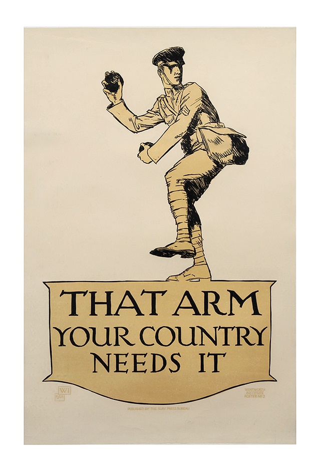 Baseball Memorabilia - Baseball Player WWI Recruiting Poster