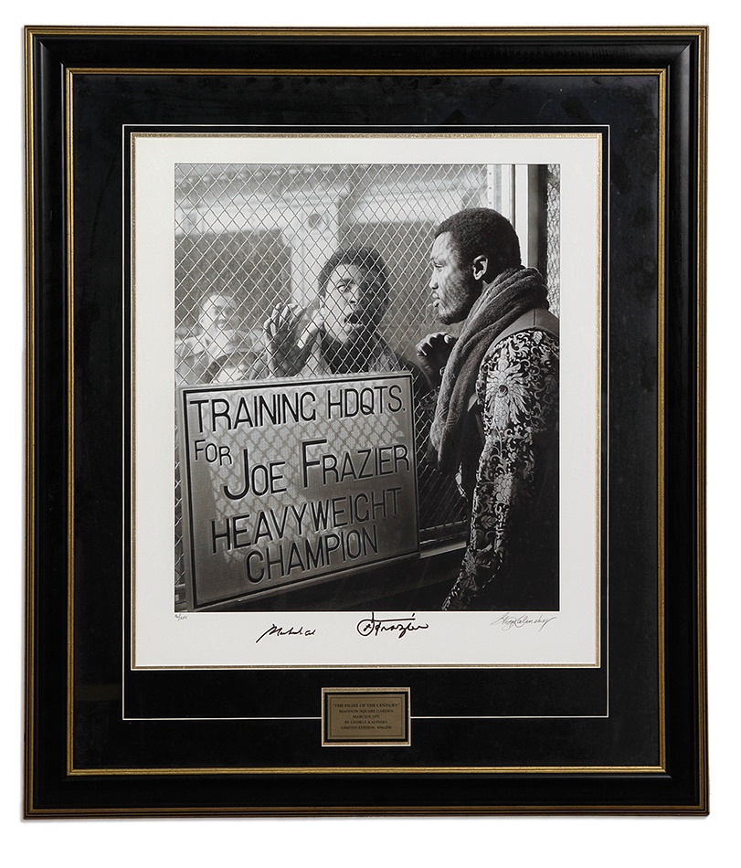 The Bert Sugar Collection - Muhammad Ali and Joe Frazier Signed Limited Edition Photograph by George Kalinsky
