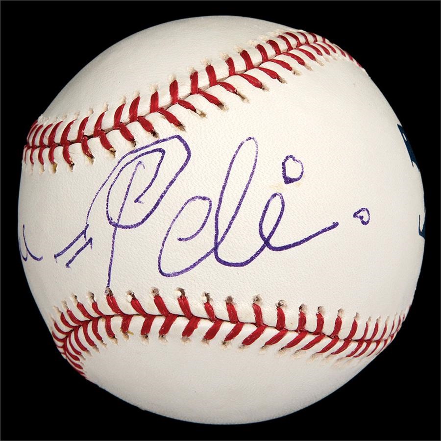- Pele Single Signed Baseball