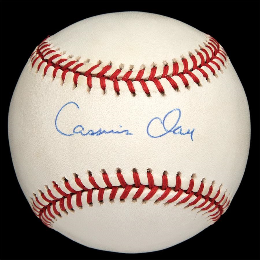 - Cassius Clay Single Signed Baseball