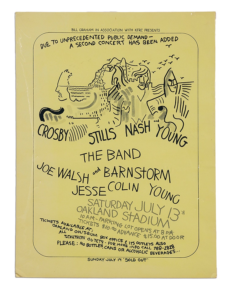 Rock 'n'  Roll - Crosby Stills Nash & Young Concert poster