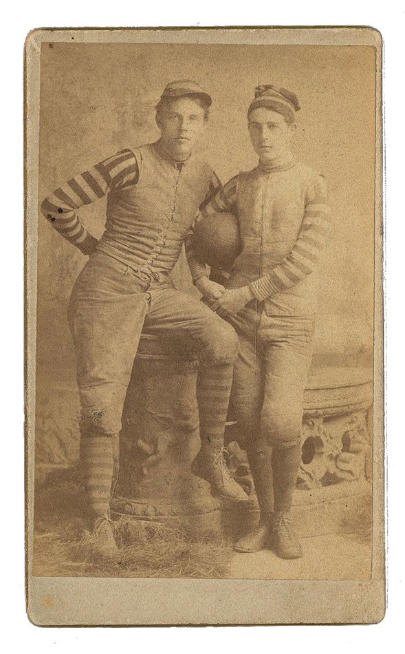 Sports and Non Sports Cards - 1891 Trinity College Autographed Football Carte-de-Visite
