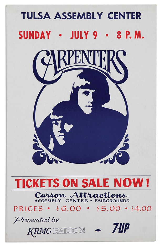 Rock 'n'  Roll - 1972 Carpenters Concert Poster