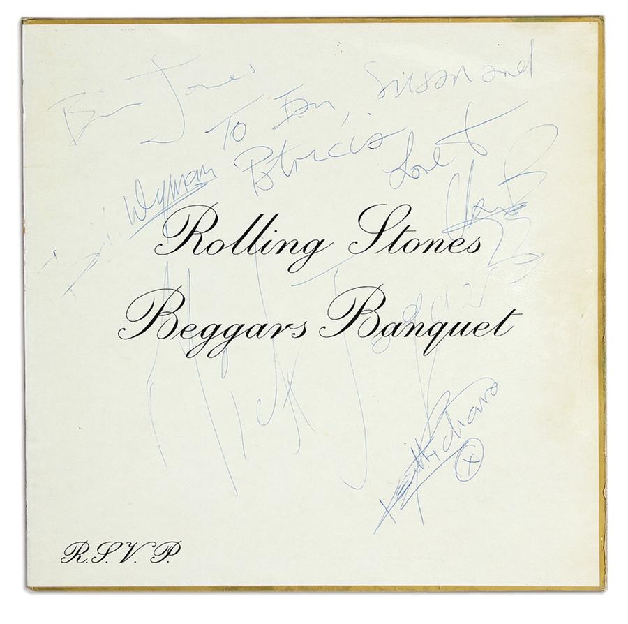 - 1968 Rolling Stones Beggar's Banquet Signed Album from Chaffeur