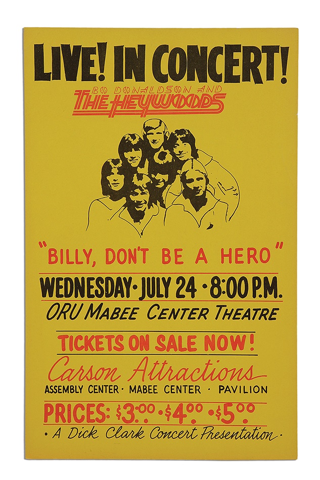 Rock 'n'  Roll - 1974 "Billy, Don't Be A Hero" Original Art & Final Product (2)