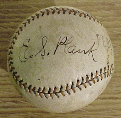 Autographed Baseballs - Eddie Plank Federal League Signed Baseball