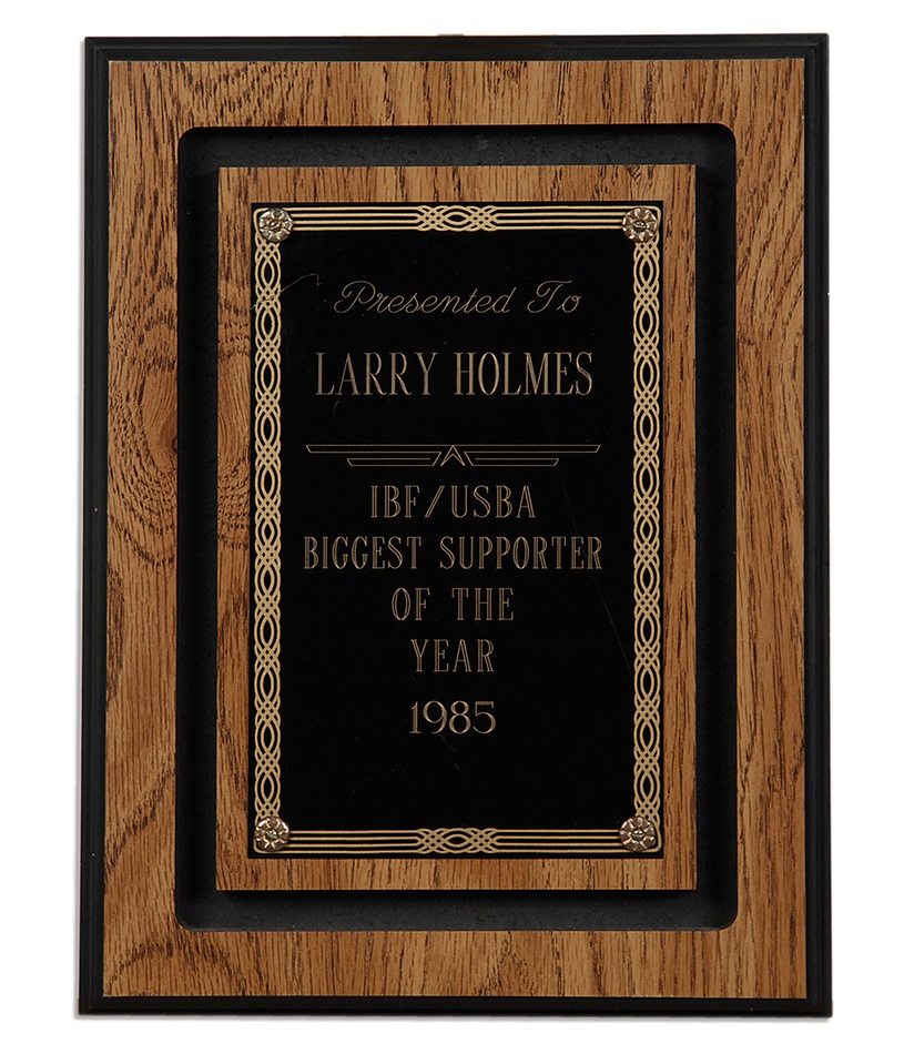 - Larry Holmes IBF/USBA Award Plaque