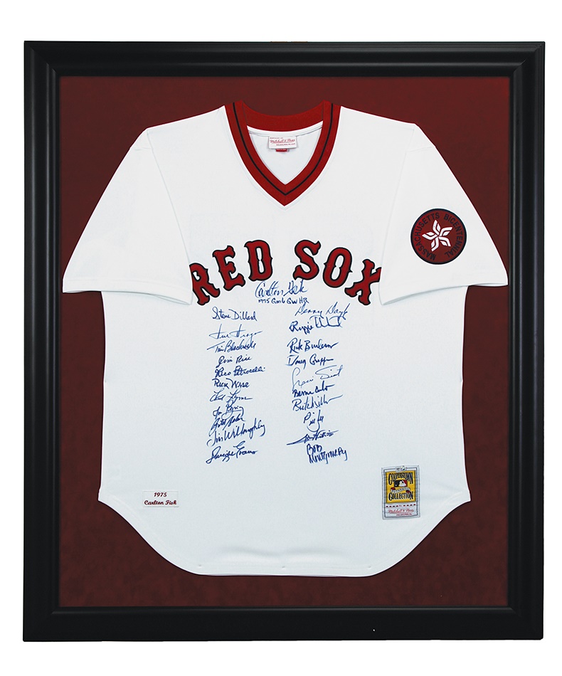 Boston Sports - 1975 Boston Red Sox Team-Signed Jersey