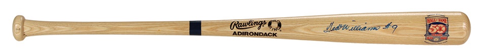 - Ted Williams Signed Baseball Bat with #9 Inscription