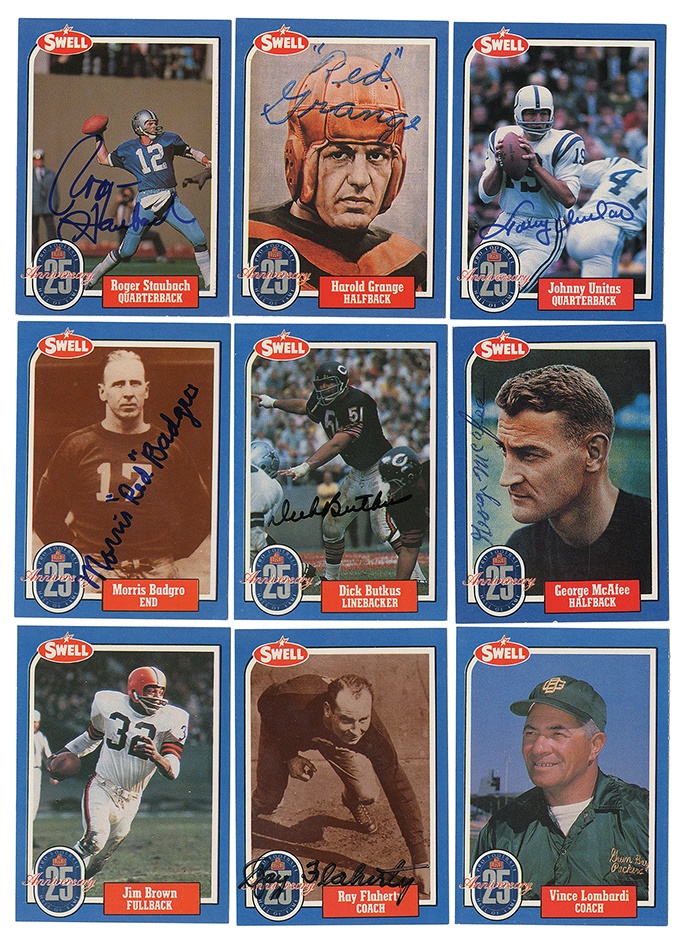 Sports and Non Sports Cards - Professional Football Hall of Fame Immortals Signed Cards (84)