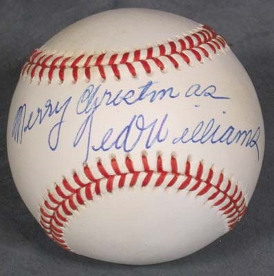 Ted Williams - Ted Williams Merry Christmas Baseball