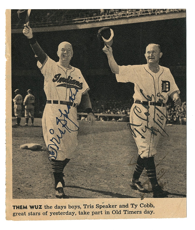 The Letter Writer Collection - Ty Cobb and Tris Speaker Dual Signed Photo
