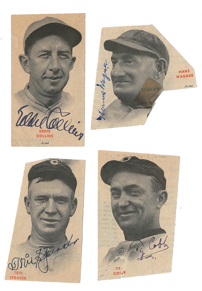 The Letter Writer Collection - Matched Group of Small Signed Photos Including Cobb, Wagner, Speaker and Collins
