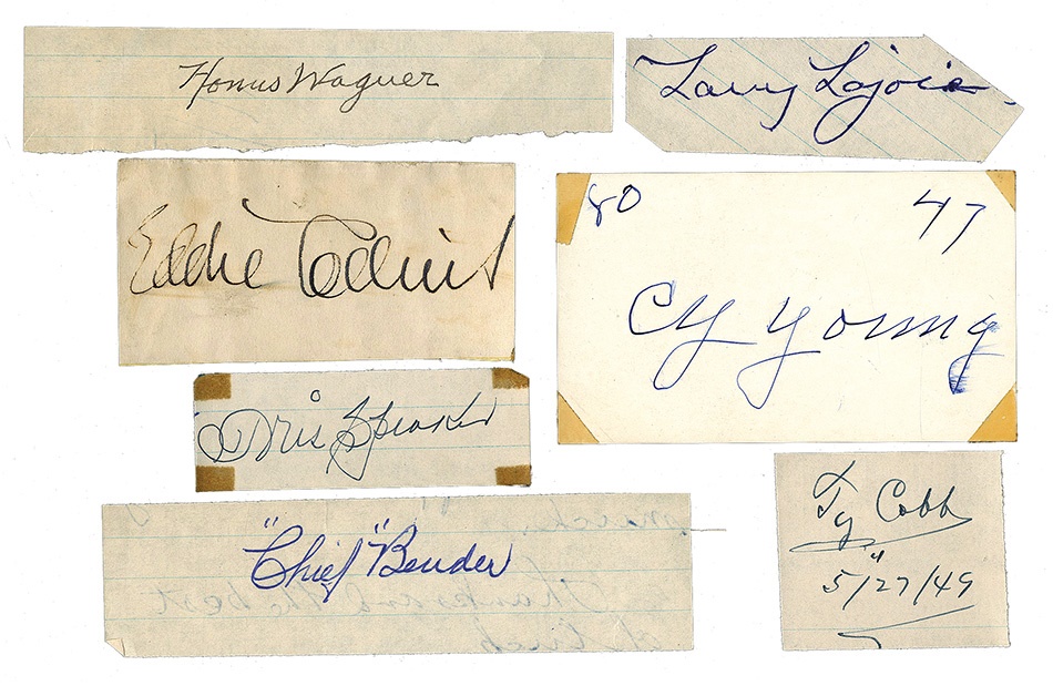 The Letter Writer Collection - HOF Signature Collection Including Cobb, Wagner, Lajoie, and Young