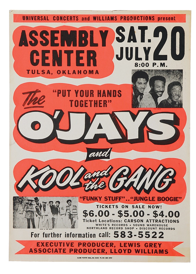 Rock 'n'  Roll - 1974 The O'Jays and Kool & the Gang Concert Poster