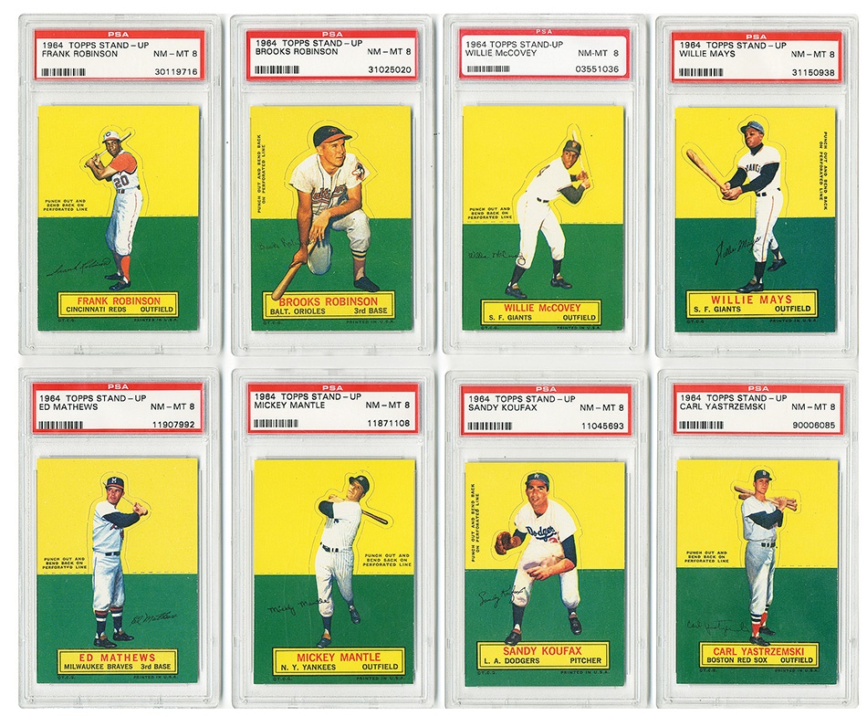 - 1964 Topps Stand Up Baseball Complete Set PSA 8 NMMT Graded Set  #8 On The Registry