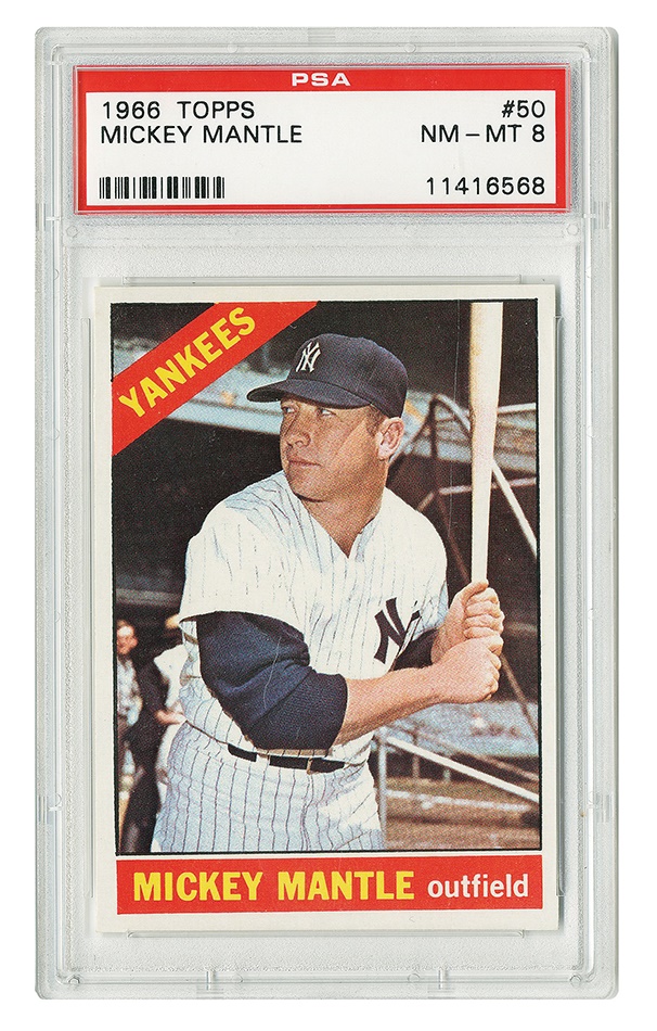 - 1966 Topps Mickey Mantle #50  PSA 8 NM-MT
