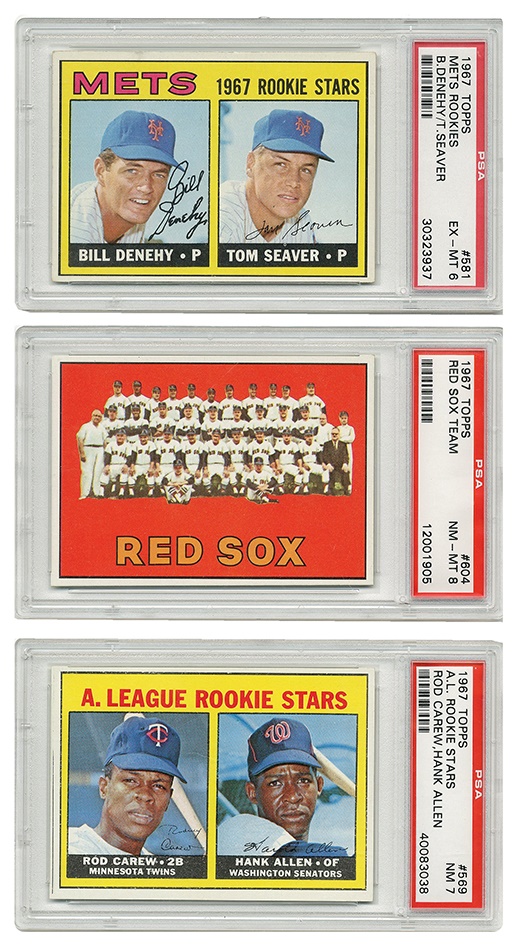 - 1967 Topps Graded Collection Including Seaver, Carew, and Red Sox Team