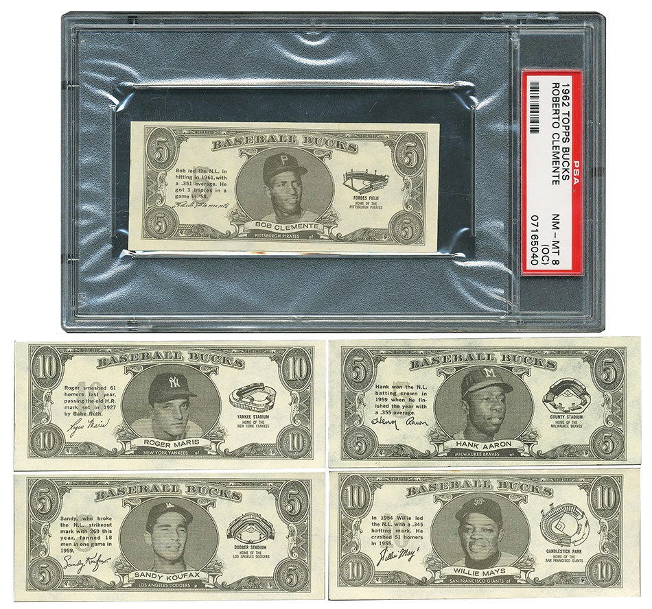 Sports and Non Sports Cards - 1962 Topps Baseball Bucks Collection (88)