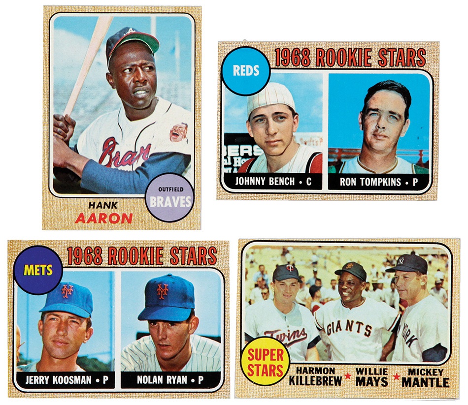 - 1968 Topps Baseball Near Complete Set 592/598