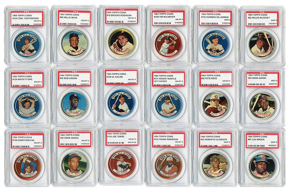 Sports and Non Sports Cards - 1964 Topps Coins Complete PSA Graded Set #7 On Set Registry