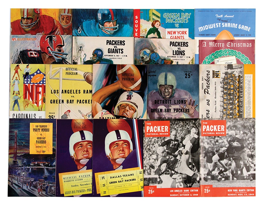 The Green Bay Packers Collection - High Grade 1940's-60's Green Bay Packers Programs (18)
