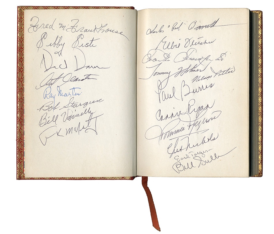- 1948 The Boston Braves Signed Red-Leather Author Presentation Edition