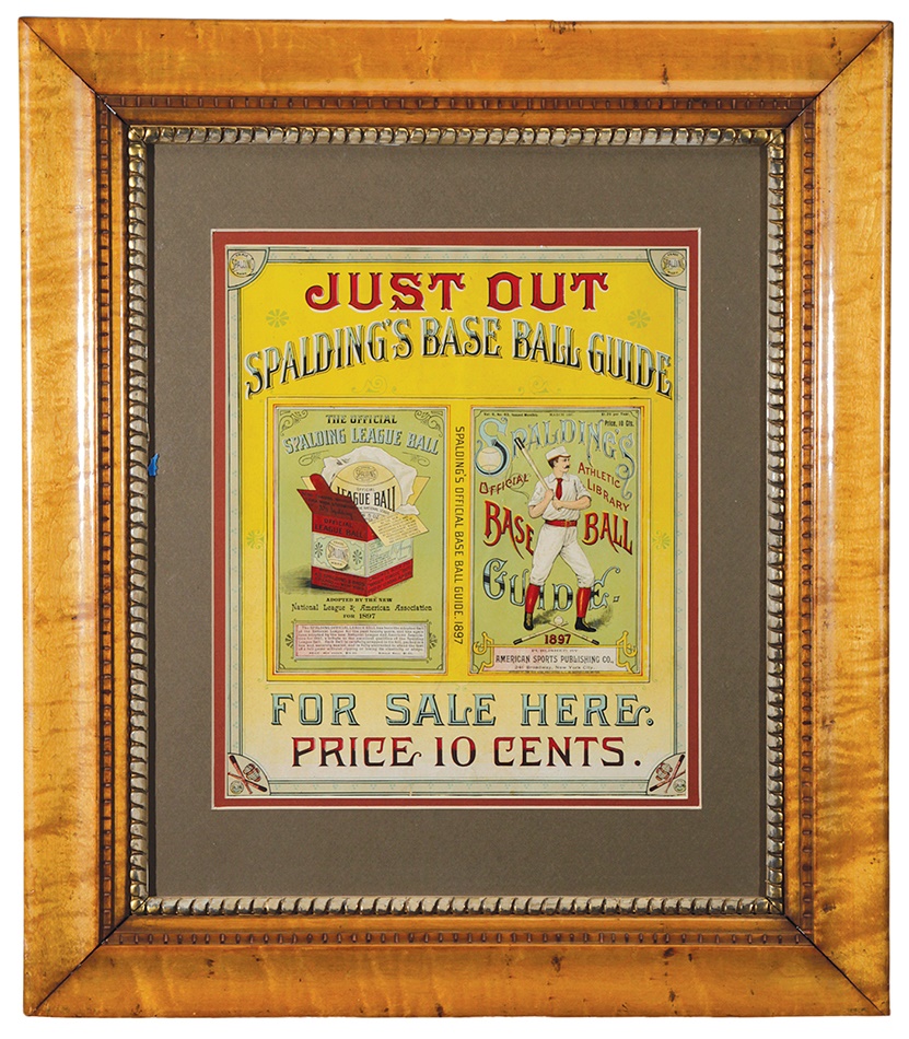 19th Century Baseball - 1897 Spalding Guide Advertising Lithograph