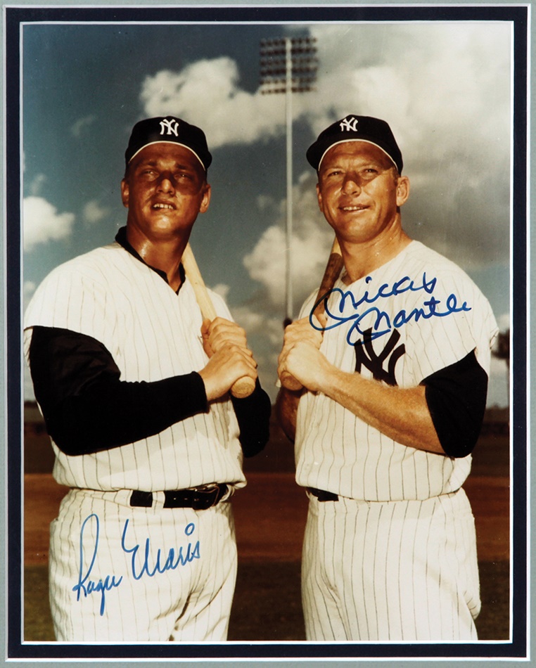 - Mickey Mantle and Roger Maris Dual Signed 8x 10 Photo