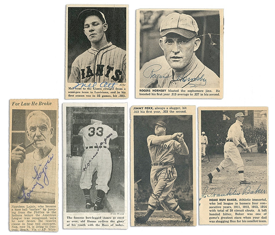 - Big Hitter Autograph Group Including Wagner, Lajoie & Ott