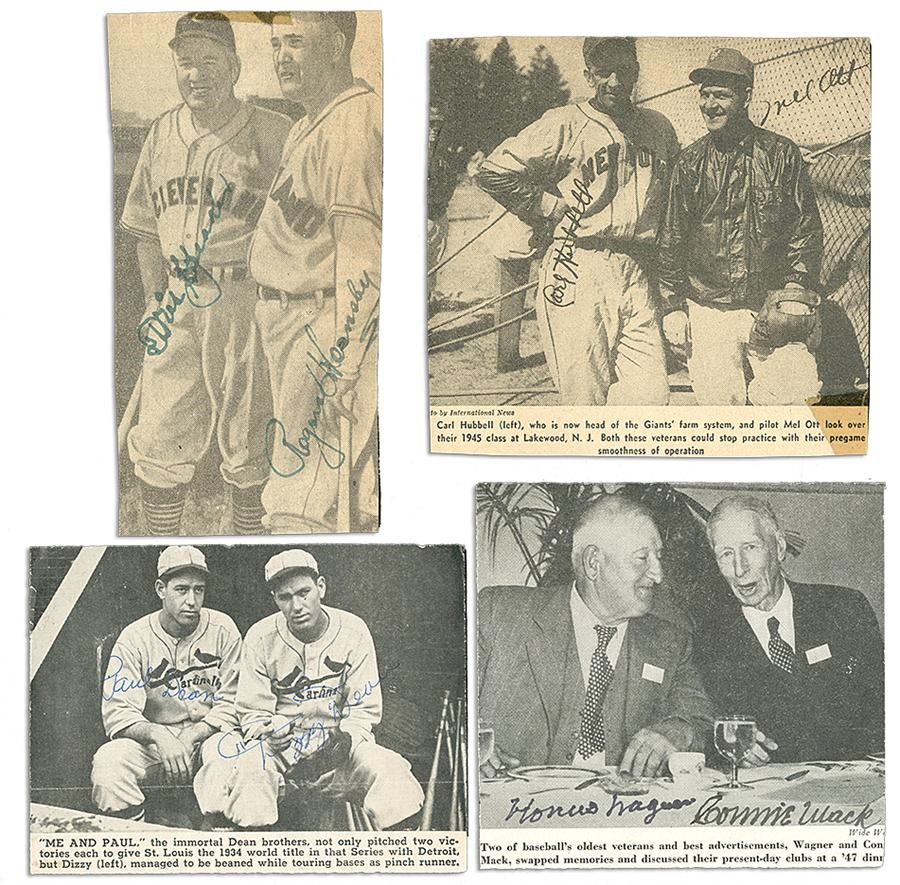 The Letter Writer Collection - Collection of Multi-Signed Photos Including Mack/Wagner & Speaker/Hornsby (4)