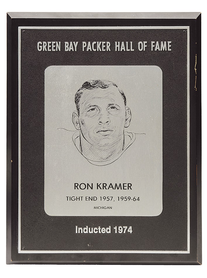 The Green Bay Packers Collection - Ron Kramer 1974 Green Bay Packers Hall of Fame Plaque (2)