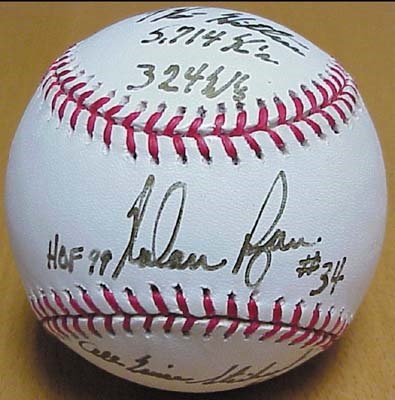 Amazing Nolan Ryan Signed Baseball